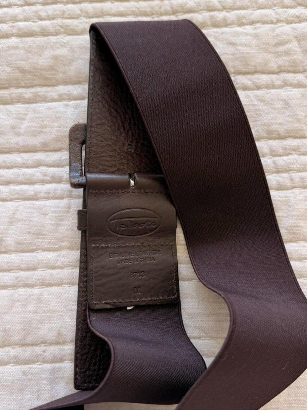 Vintage Y2K Wide Chocolate Brown Belt - Picture 2 of 2